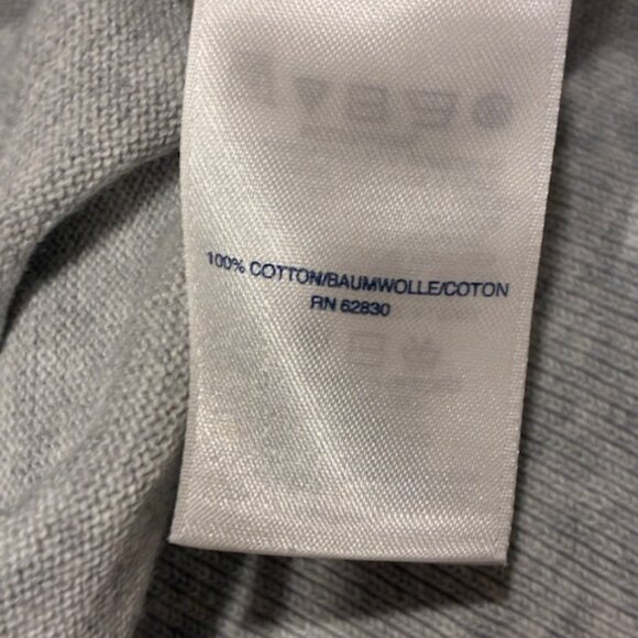 Lands End Women's Tall 100% Supima Cotton Gray Argyle Cardigan Sweater Size LT - Picture 6 of 6